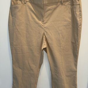 Lane Bryant Khaki Capris- The 4 Season Skim Capris Mid Rise - Size 24